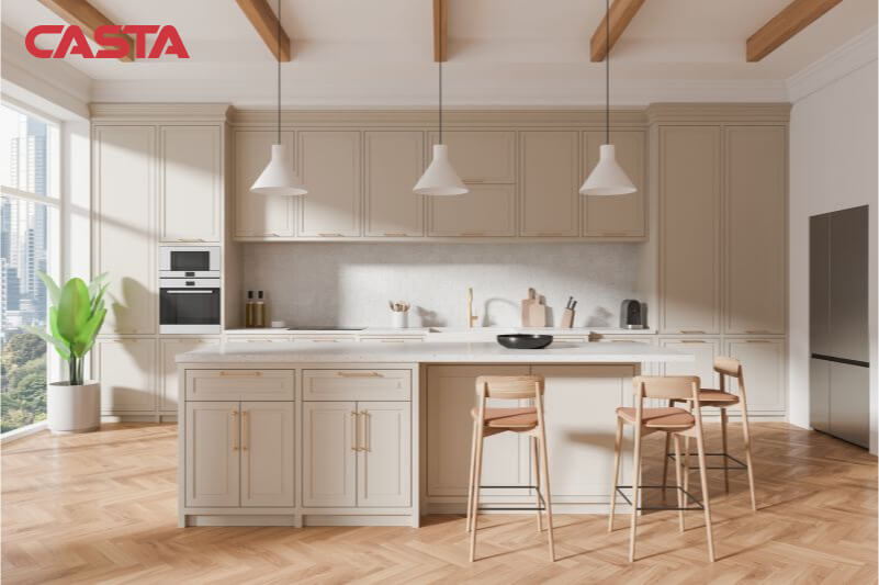 Kitchen Tall Cabinets should fit seamlessly to the motif of the rest of the kitchen (Source: Casta)