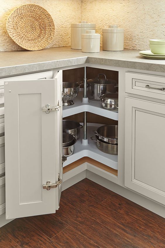 Blind corner cabinet sizes for compact kitchens.