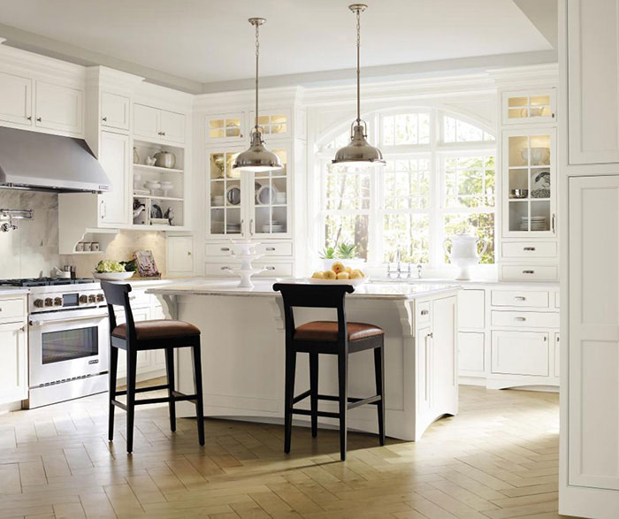 Example of inset kitchen cabinet design with flush-fitting doors and drawers