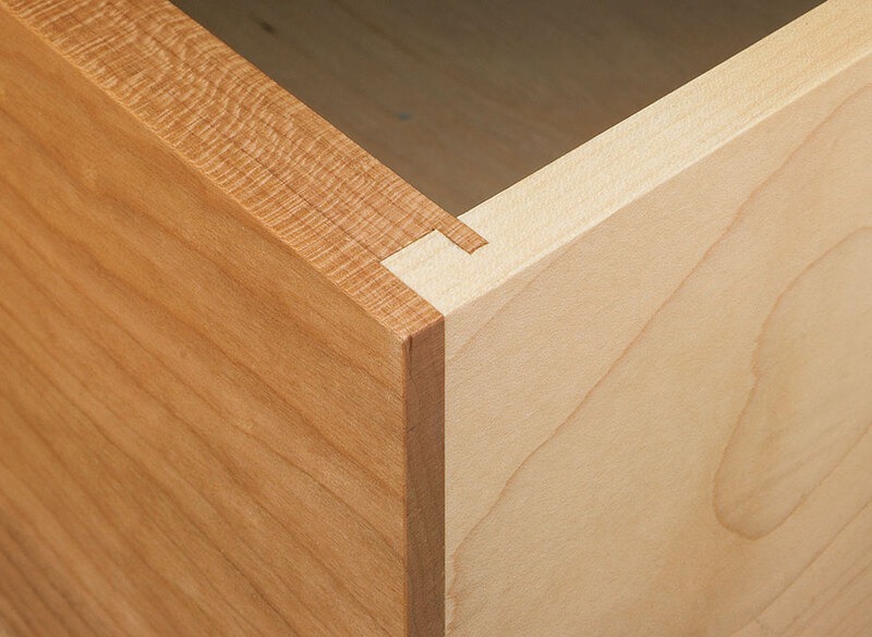 Types of Joints for Cabinets - A rabbet joint in a cabinet back panel