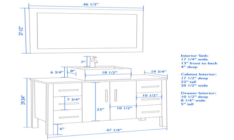 Example of a standard-depth vanity in a medium-sized bathroom