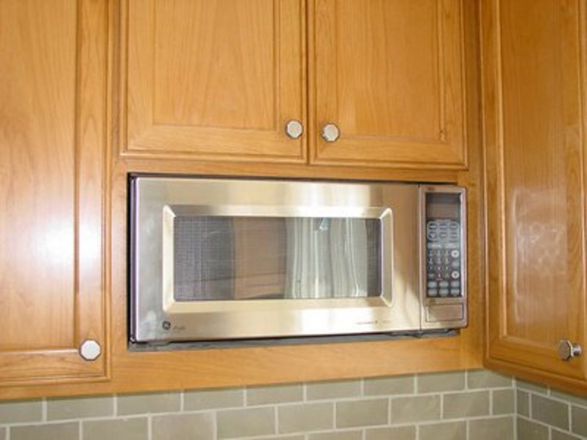 High-quality microwave cabinet made from durable wood materials