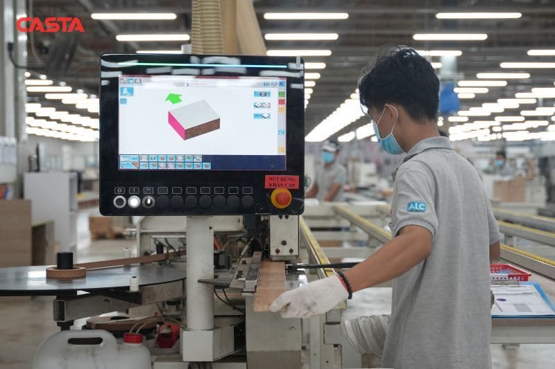 A worker working in Casta’s Factory