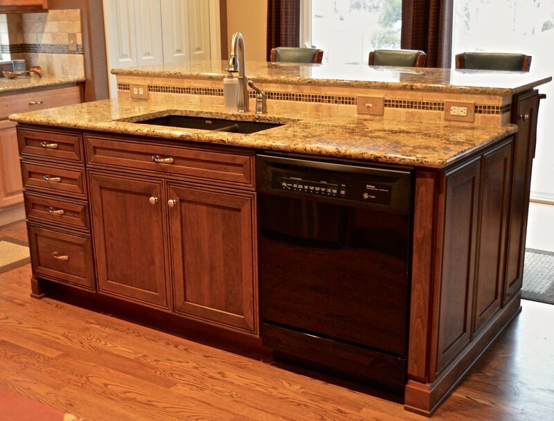 Kitchen island base cabinet made from responsibly sourced materials with a contemporary, sustainable finish