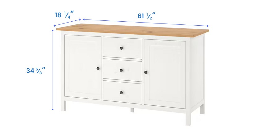 Standard sideboard dimensions