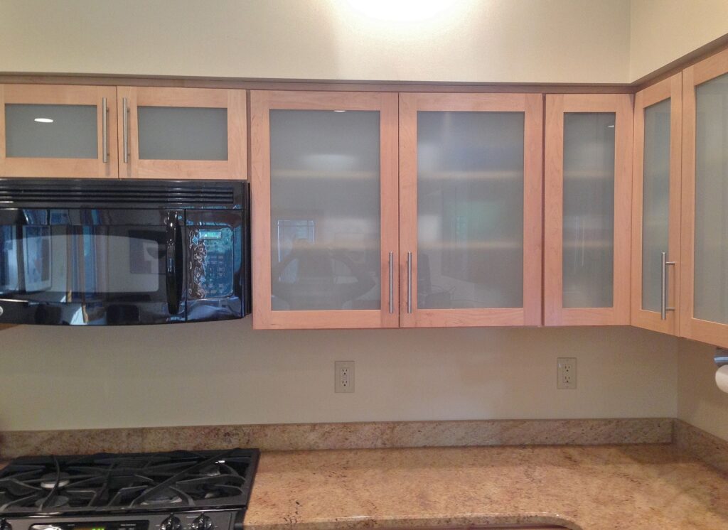 Frosted glass panels