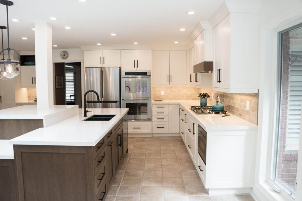 Luxury home kitchen outfitted with painted HDF panels