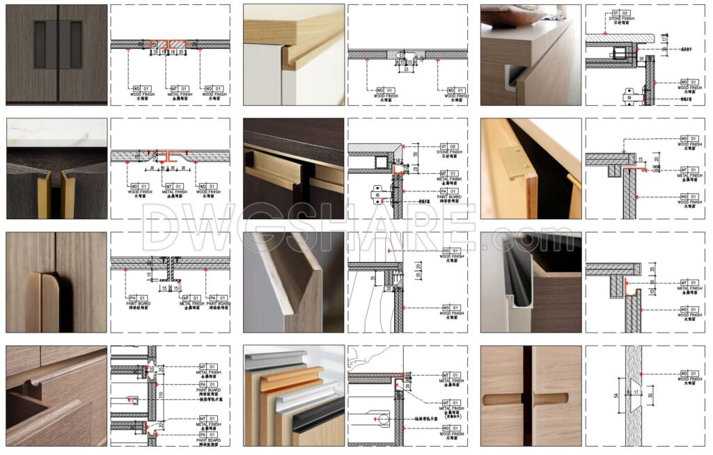 Sample cabinet design layout and technical drawings submitted by U.S. client