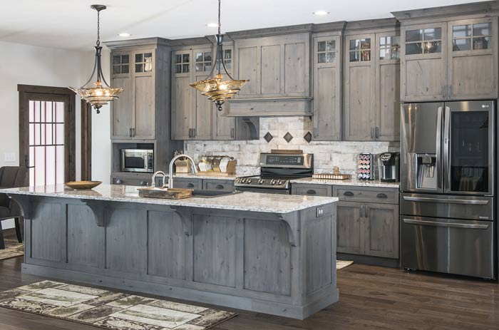 Handcrafted Amish kitchen cabinets with solid wood construction