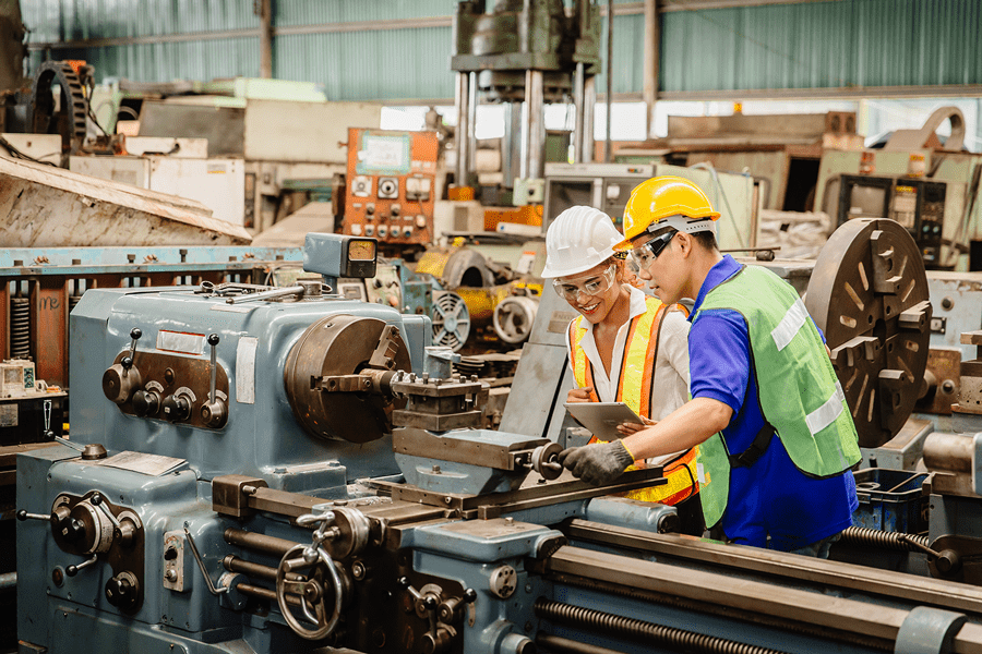 Cabinet quality control inspection process inside an Indiana factory