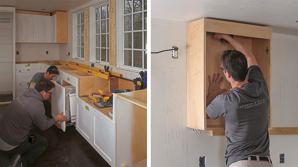 frameless kitchen cabinet construction