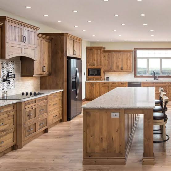 Fully custom solid wood kitchen cabinets with premium hardware