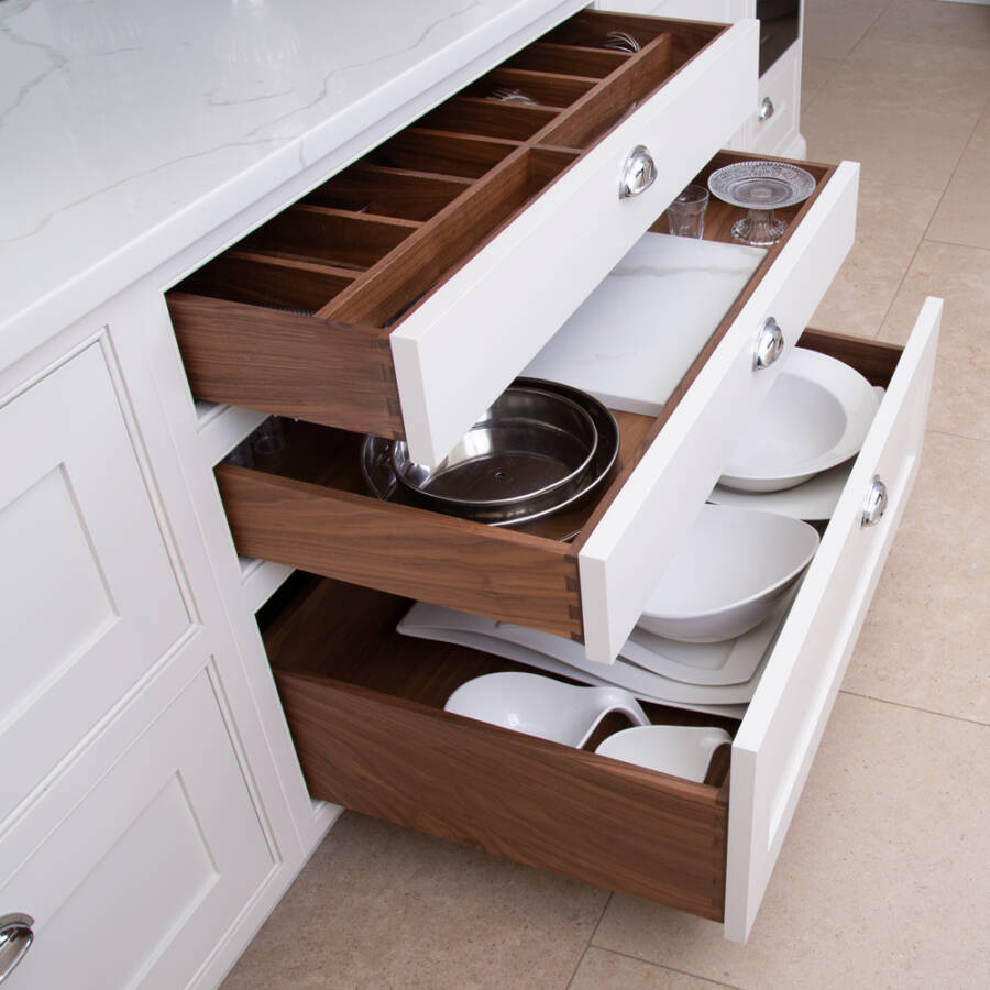 dovetail drawer construction contributing to durable kitchen cabinets
