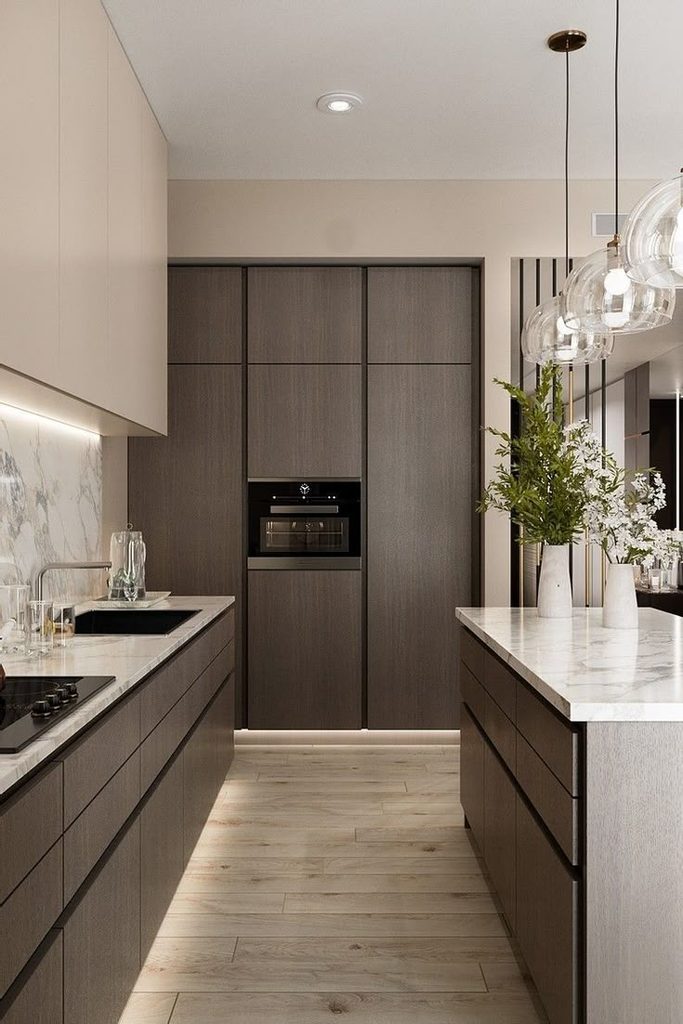 Scandinavian modular stylish kitchen cabinets inspired by IKEA BESTÅ