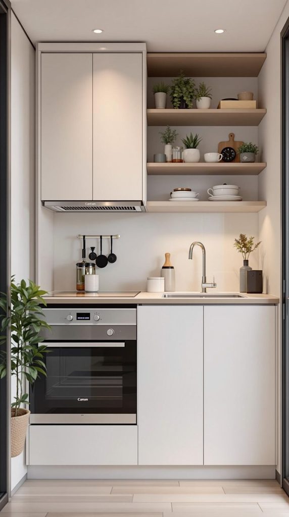 Compact stylish kitchen cabinets suited to smaller layouts
