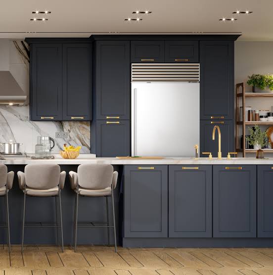 Shaker-style stylish kitchen cabinets from a national dealer brand