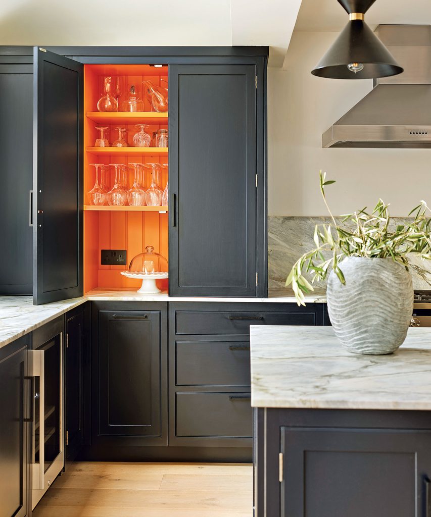 Design-led stylish kitchen cabinets with trend-forward color options